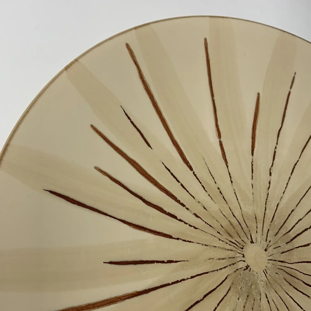 Pier 1 Imports Stoneware Dinner Plate Sanctuary Pattern 11 1/2” Star Burst One